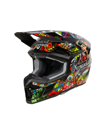 Oneal Шлем кроссовый детский 3Series Youth Crank V.24 красный/ зеленый