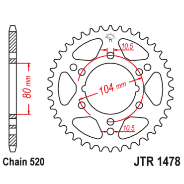 Звезда ведомая JTR1478.40 - миниатюра 1