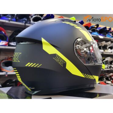 Шлем модуляр RSX Spark (HS 159) Winter, черно желтый матовый, очки желтые - миниатюра 8