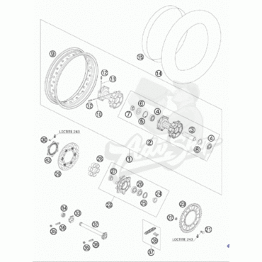 KTM звезда задняя 42 зуба для 950 / 990 / 1090 / 1190 / 1290 ( 60010051042 ) - миниатюра 2