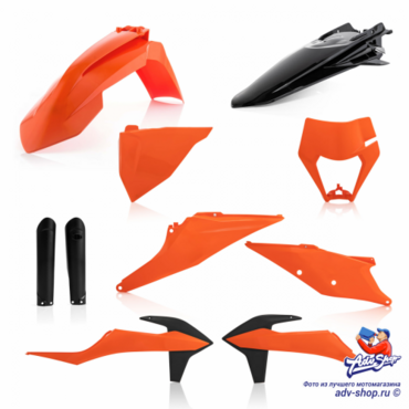 Acerbis КТМ EXC 250 300 20 23 /EXC F 250 500 20 23 /XC W 150 300 20 Black Orange Комплект пластика // 0024054.553 - миниатюра 1