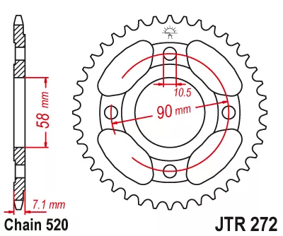 Звезда ведомая JTR272 - фото 1