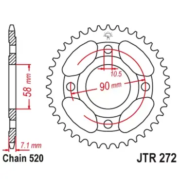 Звезда ведомая JTR272 - миниатюра 1