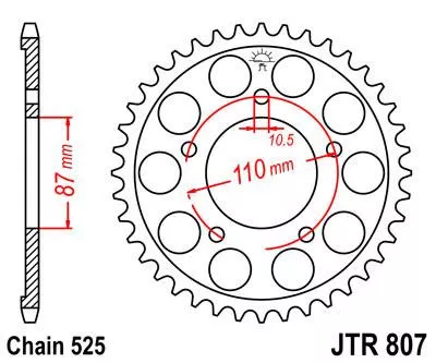 Звезда ведомая JTR807 - фото 1
