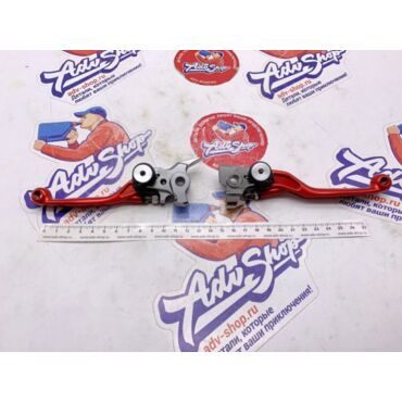 Zeta ZE44 4123 Комплект откидных рычагов ( красный ) KTM SX EXC 14 24 / Gas Gas ( Brembo ) - миниатюра 4