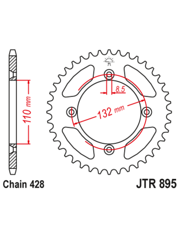 Звезда ведомая JTR895.49ZBK