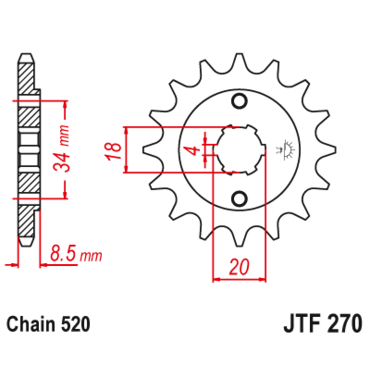 Звезда ведущая JTF270.14 - миниатюра 1