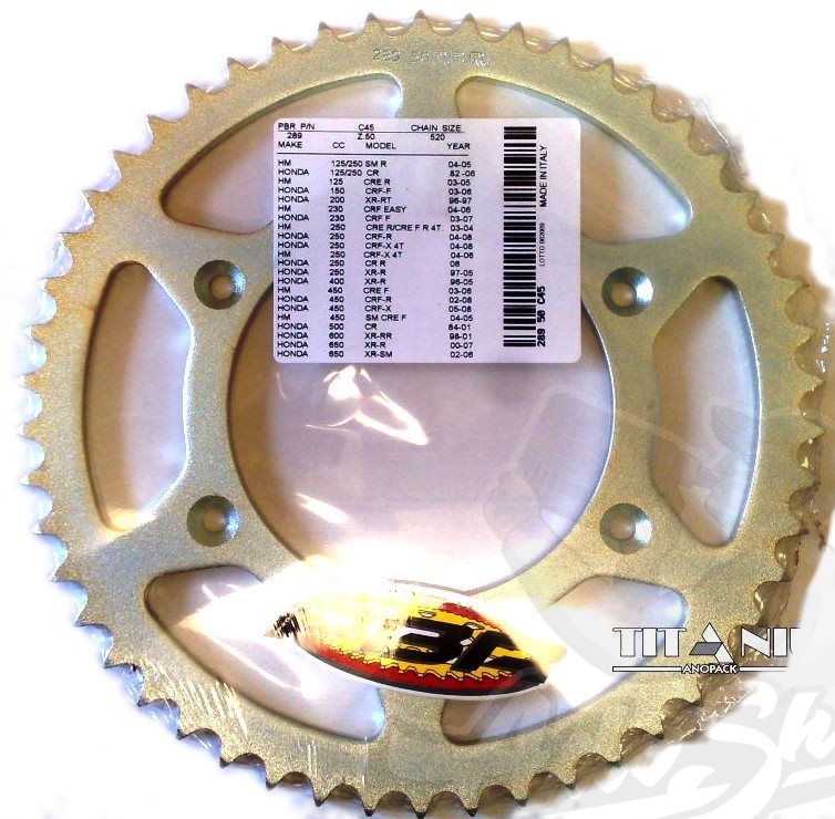 PBR 289 42 Звезда ведомая стальная 42 зуба для Honda XR (замена JTR210 42) - фото 2