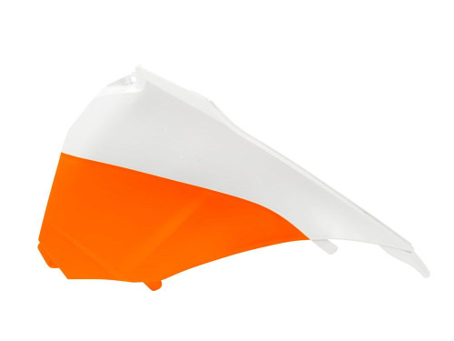 Боковина воздушного фильтра левая SX125 SXF125 450 13 15 # SX250 13 16 # EXC EXCF 14 15 оранжево белая