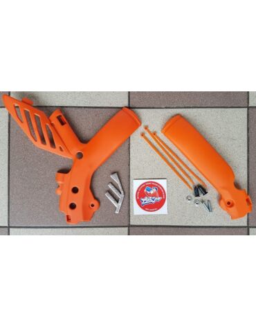 KTM PLASTIC FRAME PROTECTION SET ( ORANGE ) защитные накладки на раму оранжевые EXC 08 10  ( 7730309410004 )