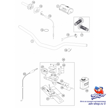 KTM Ремкомплект машинки сцепления SX SXF 08 23 // EXC EXCF 250 530 06 24 ЧАСТЬ 1 ( 54802032000 ) - миниатюра 2