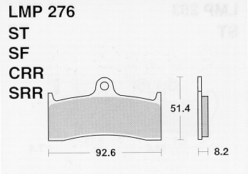 Колодки дискового тормоза AP Racing LMP276 STR (FDB2036 / FA424) - миниатюра 1