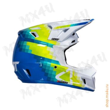 Шлем 7.5 V26 Thermoplastic + 4.5 очки Velocity - Пиксель Белый Голубой - миниатюра 7