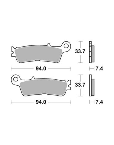 Передние тормозные колодки Yamaha YZ125 250 (2022 2025), YZ250F (2021 2025), YZ450F (2020 2025), WR250F (2022 2025), WR450F (2021 2025)