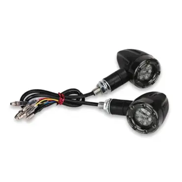 Поворотники LED на мотоцикл черные - миниатюра 4