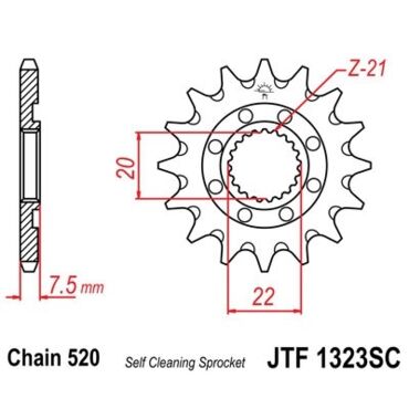 Звезда ведущая JTF1323.13 SC (с самоочисткой) - миниатюра 1