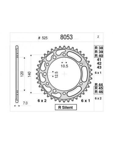 Звезда ведомая Ognibene 8053 R40 (JTR498.40)