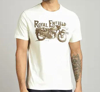 Футболка RE BULLET 350 T SHIRT OFF WHITE , размер 4XL - миниатюра 1