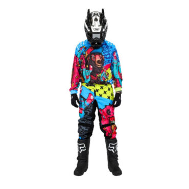 Grom Штаны кроссовые Fatbear Lime Blue - миниатюра 5