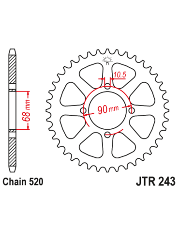 Звезда ведомая JTR243 42