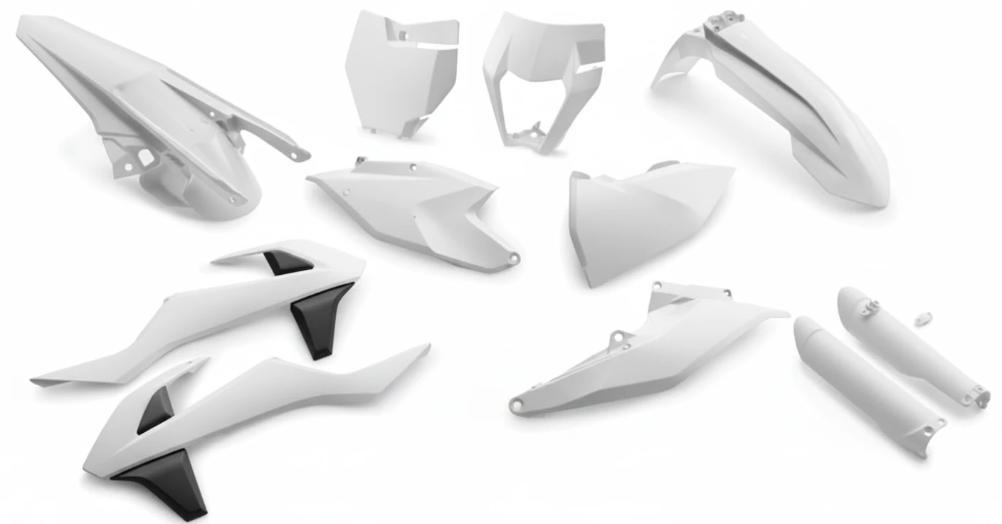 Комплект пластика белый KTM EXC EXC F 17 19 - фото 1