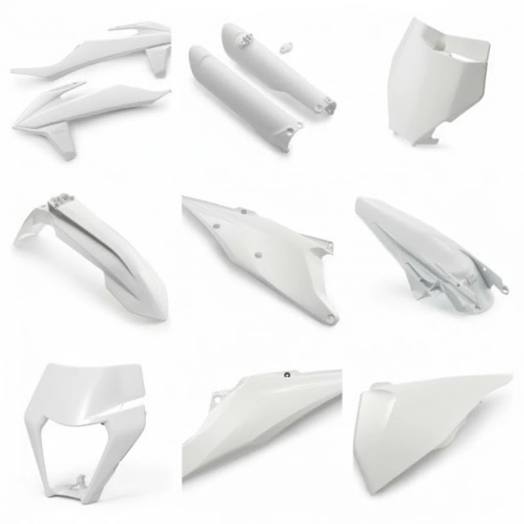 Комплект Оригинального пластика белого KTM EXC EXCF 125 500 20 23 - фото 1
