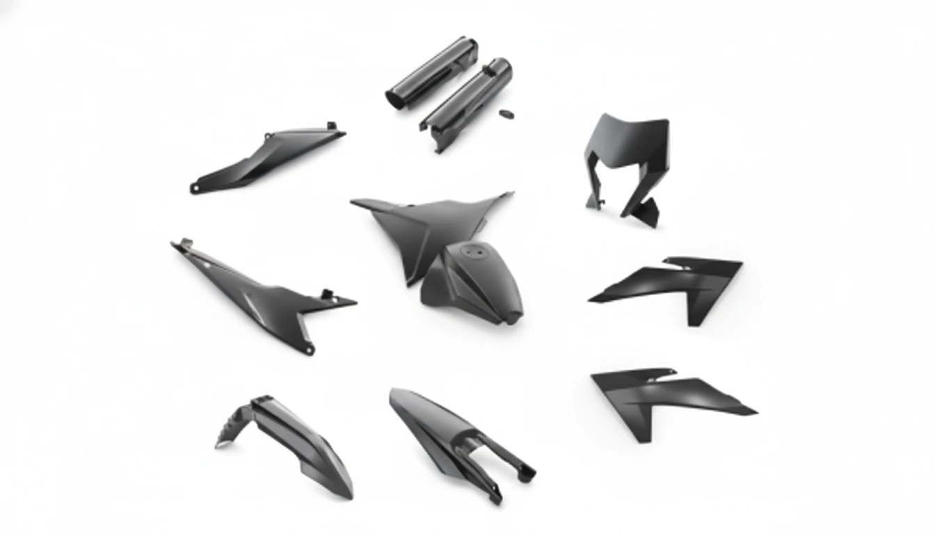KTM комплект пластика черный EXC EXCF 24-> ( 00010000388K ) - фото 1