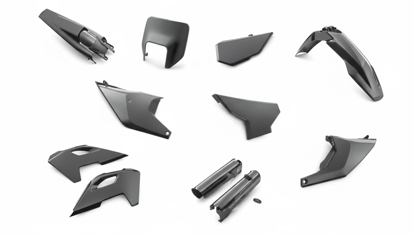 Husqvarna Plastic parts kit Комплект пластика черного 150 501 TE FE 24 25 ( 00010000393K ) - фото 1