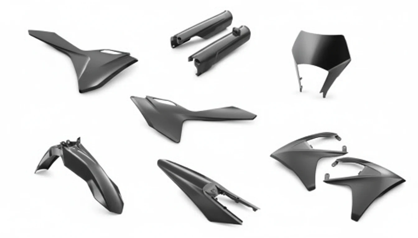 GasGas Plastic parts kit Комплект пластика ( черный ) 250 500 EC ECF  24-> ( 00010000397K ) - фото 1