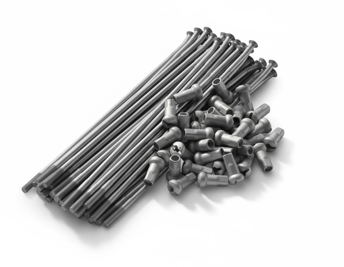 Спицы переднего колеса 21" HQ silver original - фото 1