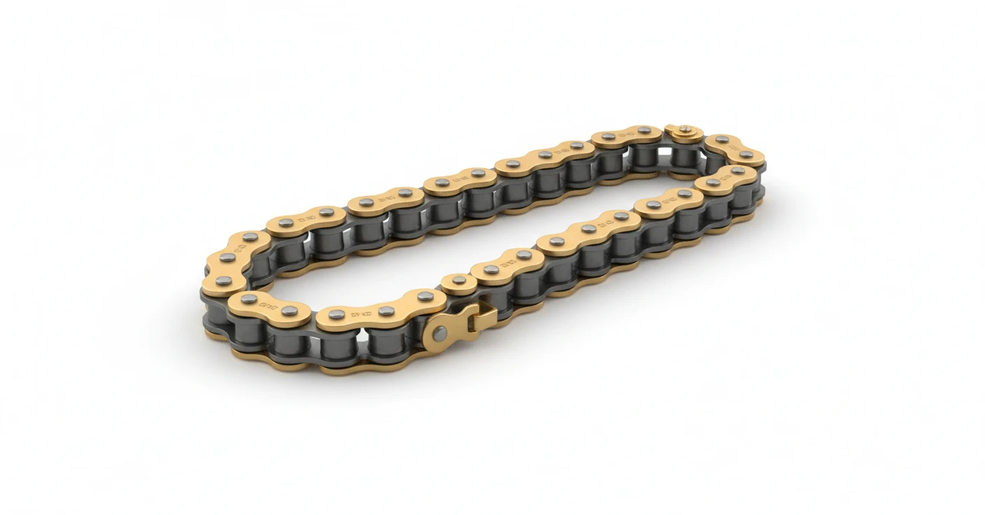 Цепь 520VX3 GB X Ring золотая (замок защелка) 110 - фото 1