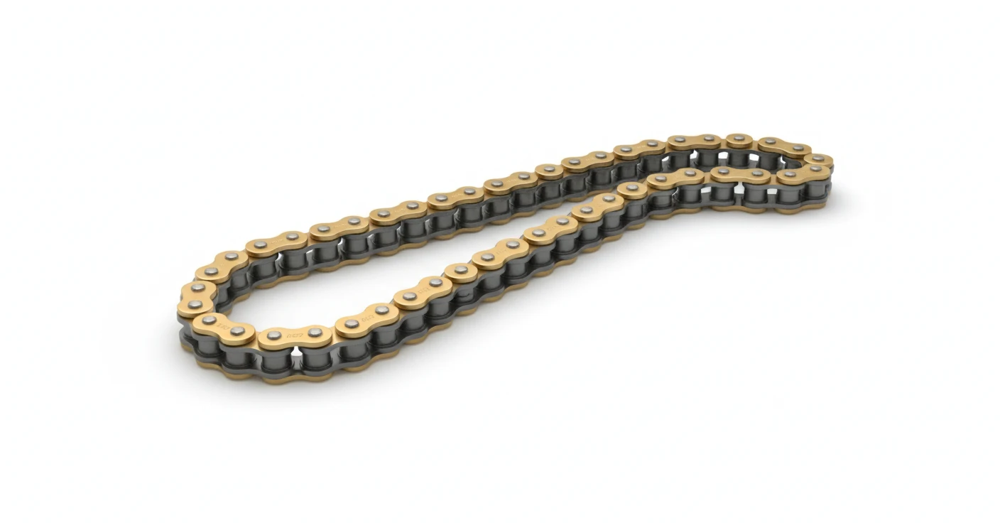 Цепь 520VX3 GB X Ring золотая 130 - фото 1