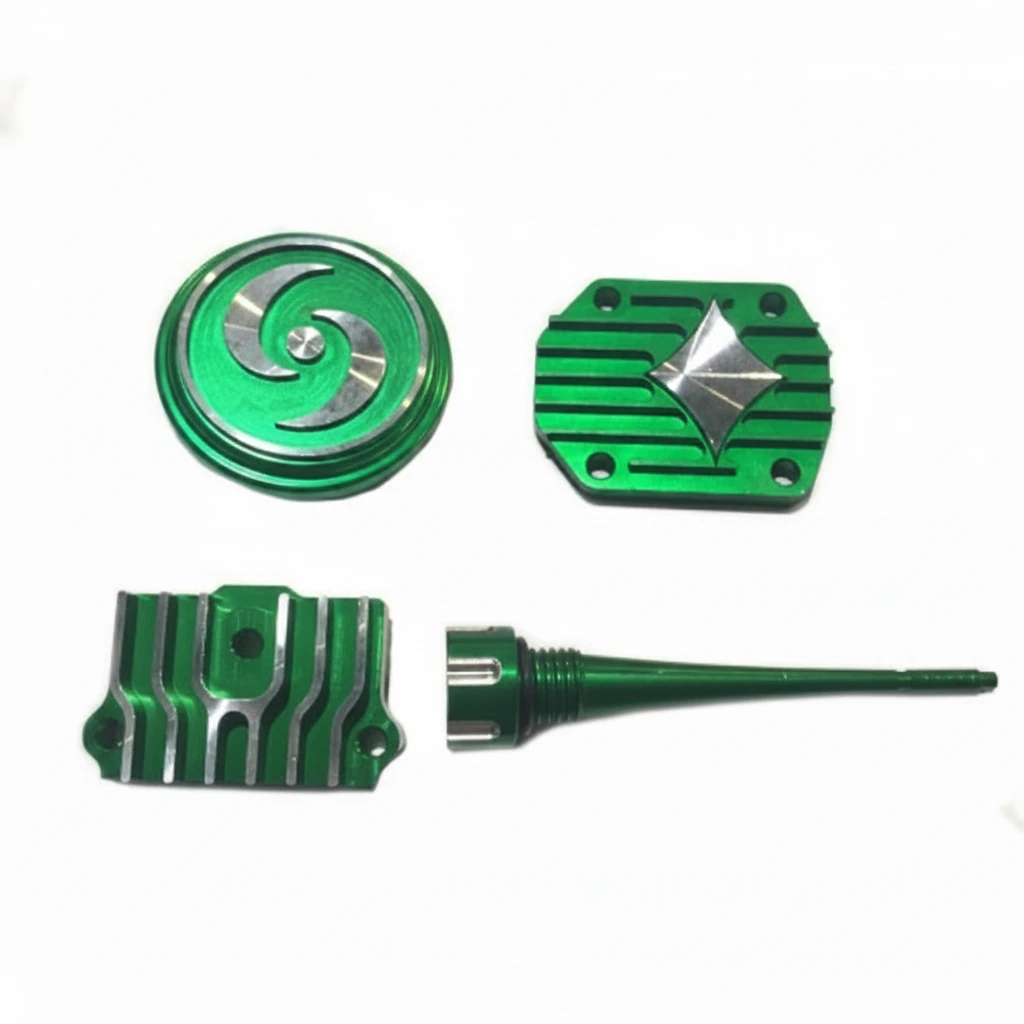 Комплект крышек ГБЦ CNC + щуп YX140 / 150 5 - зеленый - фото 1