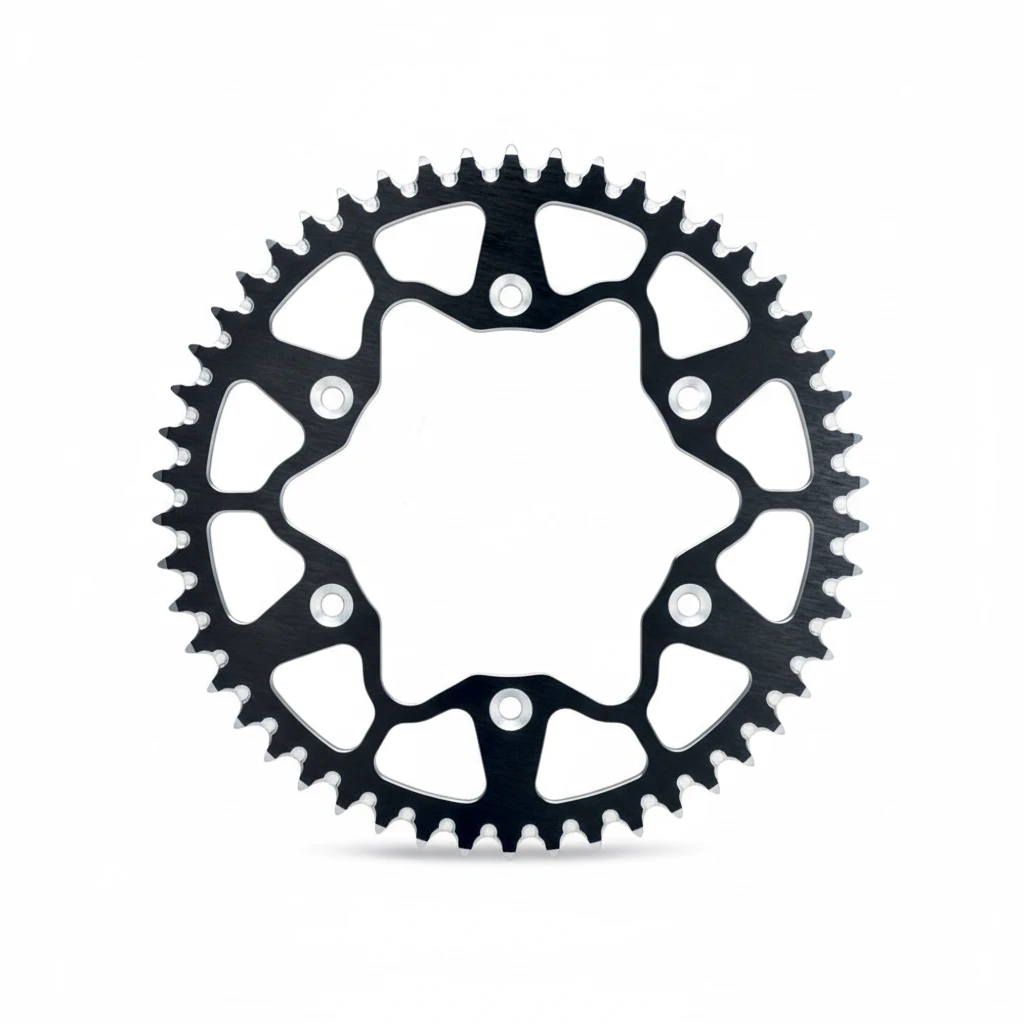 Звезда задняя алюминиевая черная 48 зубов Kawasaki KX KX F / KDX KLX - фото 1