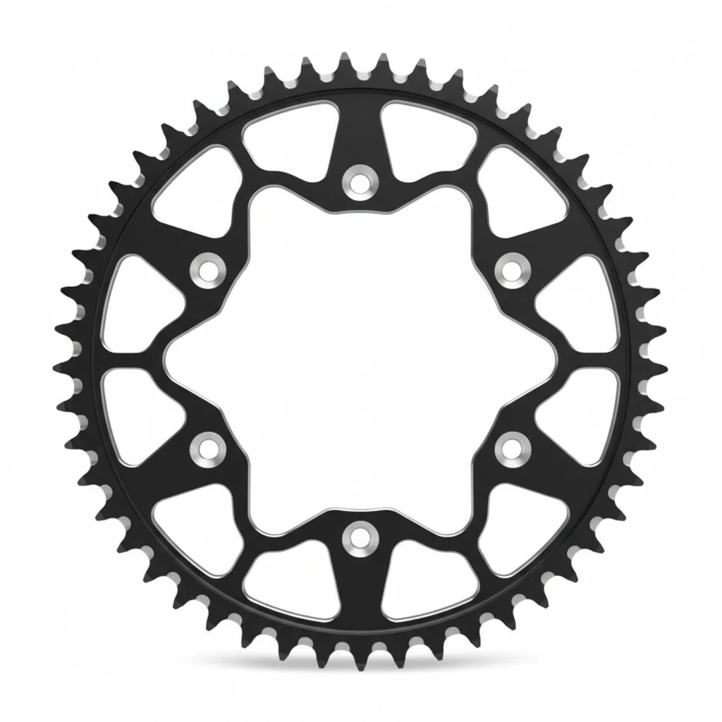 Звезда задняя алюминиевая черная 50 зубов Kawasaki KX KX F / KDX KLX - фото 1