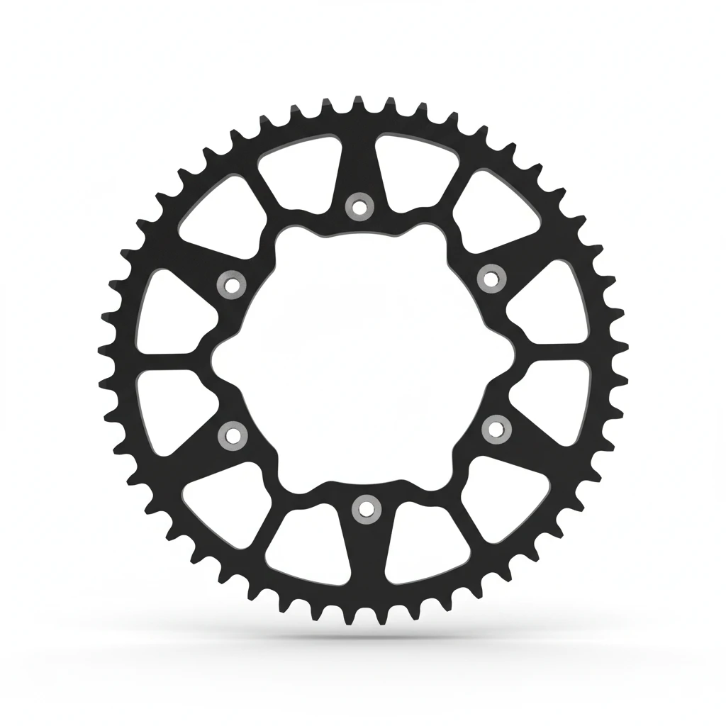 Звезда задняя алюминиевая черная 51 зуб KTM / Husqvarna / GasGas - фото 1