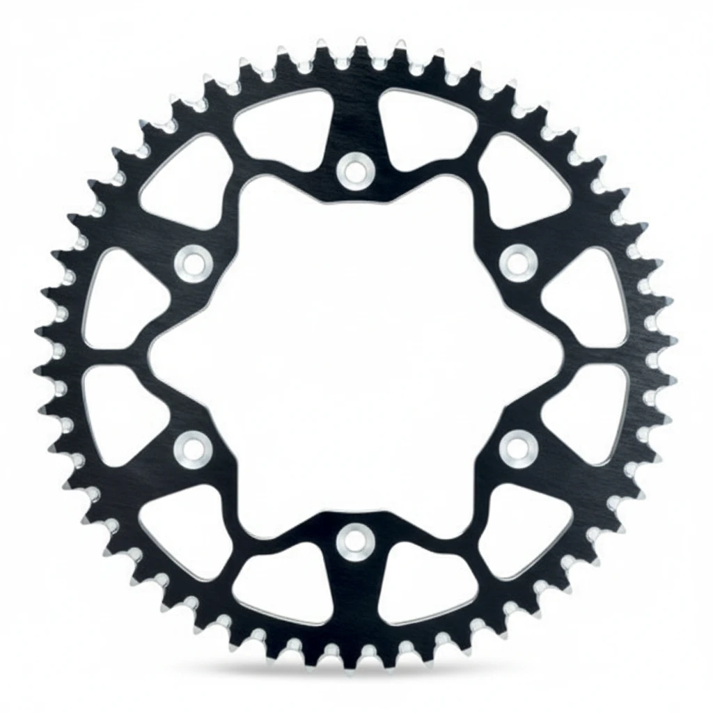 Звезда задняя алюминиевая черная 49 зубов Yamaha YZ WR 99- - фото 1