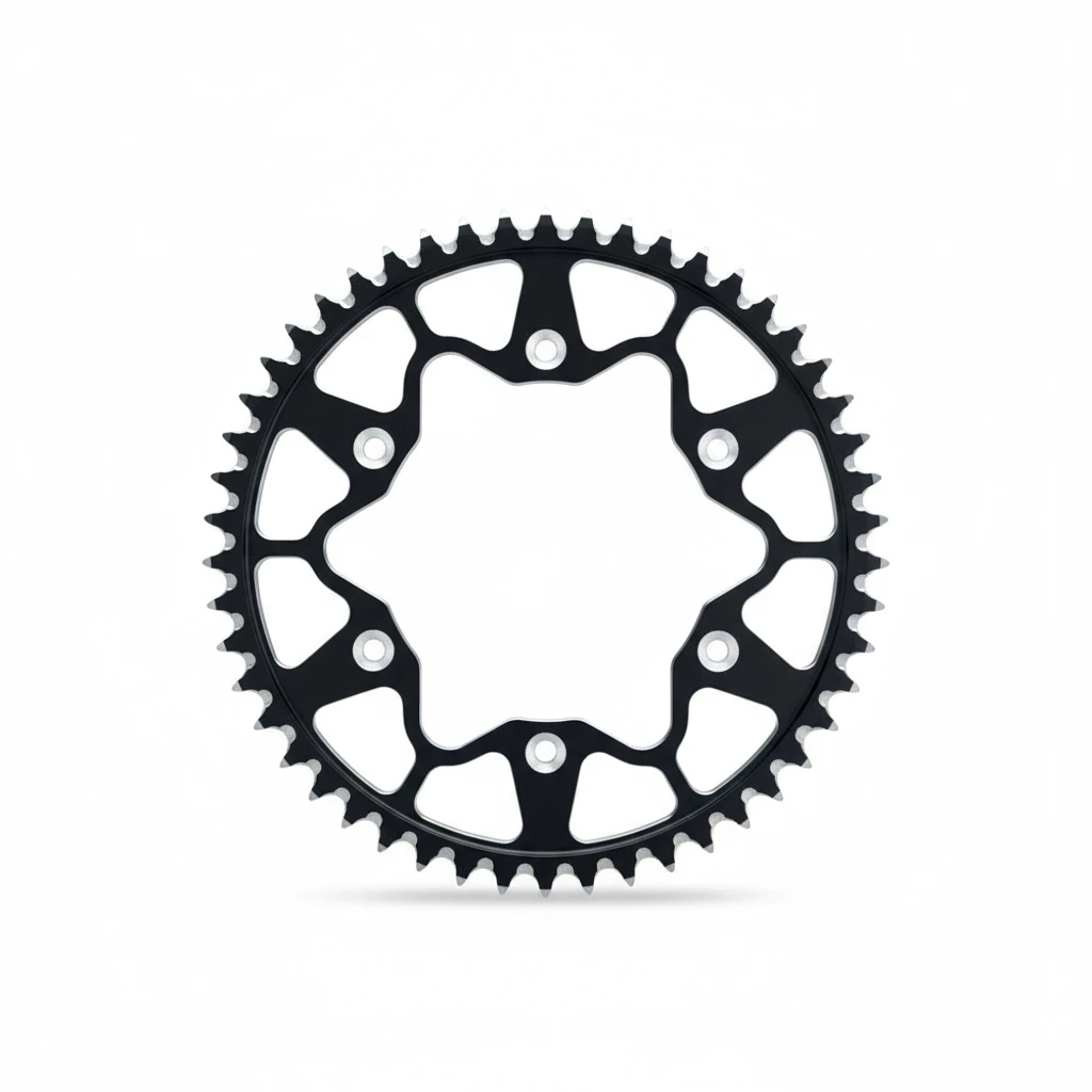 Звезда задняя алюминиевая (420) 48 зубов черная KTM 65SX 98- / Husqvarna TC65 17- / GasGas MC65 21- - фото 1