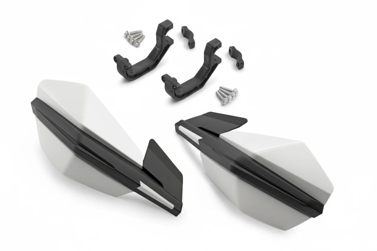 Защита руля MX белая с крепежем на руль KTM - фото 1