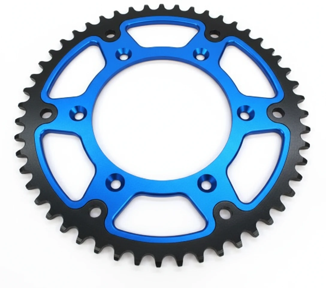 Звезда задняя биметаллическая синяя 49 зубов - фото 1