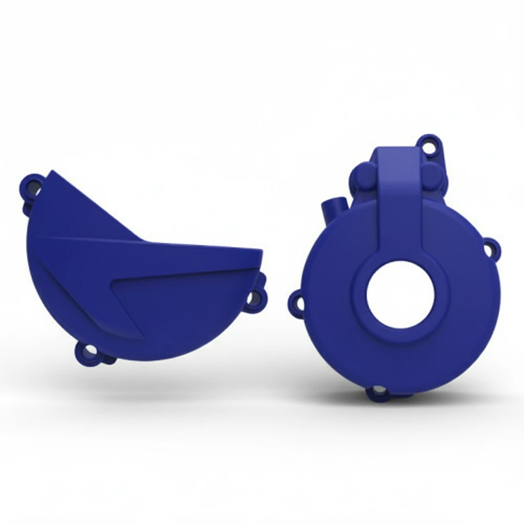 Комплект защиты крышек сцепления и генератора Polisport SEF250 300 (14>) (син.) - фото 1