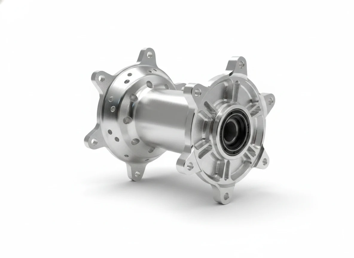 ADVS ступица фрезерованная / анодирование серебро зад KTM EXC / Husqvarna / GasGas 04 23 - фото 1