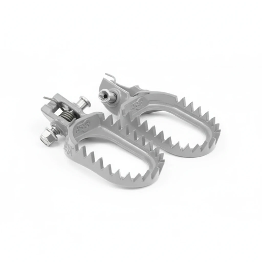 Подножки стальные серебристые S3 Punk KTM 17- / Husqvarna 17- / GasGas 21- - фото 1