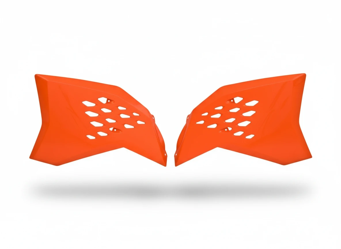 Боковины радиатора SX125 250 SXF250 505 07 10 # EXC EXCF125 530 08 11 оранжевые - фото 1