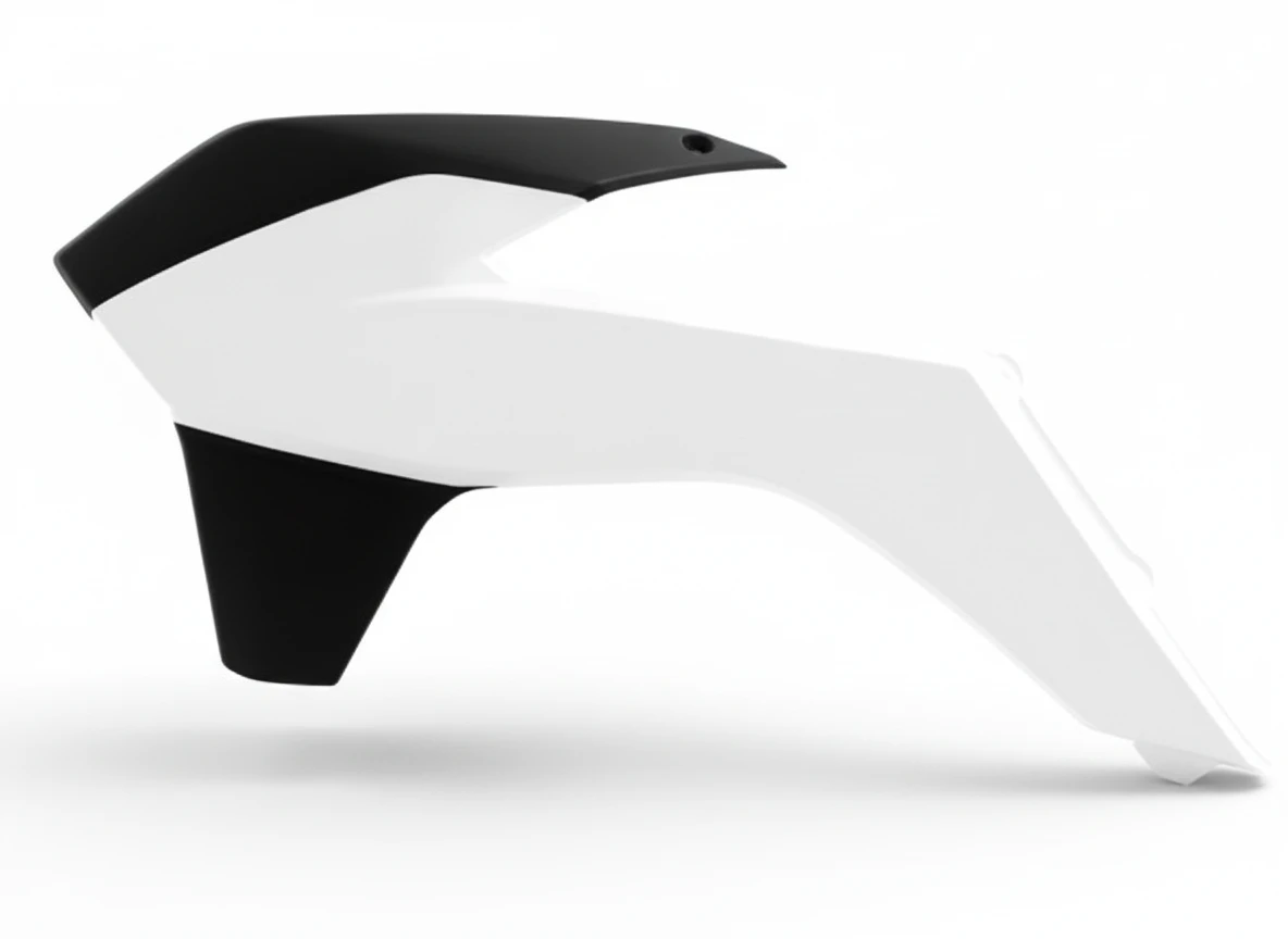 Боковины радиатора бело черные KTM SX125 150 SXF250 450 13 15 # SX250 13 16 # EXC EXCF125 500 14 16  - фото 1