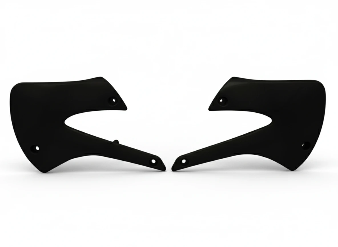Боковины радиатора черные Kawasaki KX85 98 13 # KX100 04 13  - фото 1