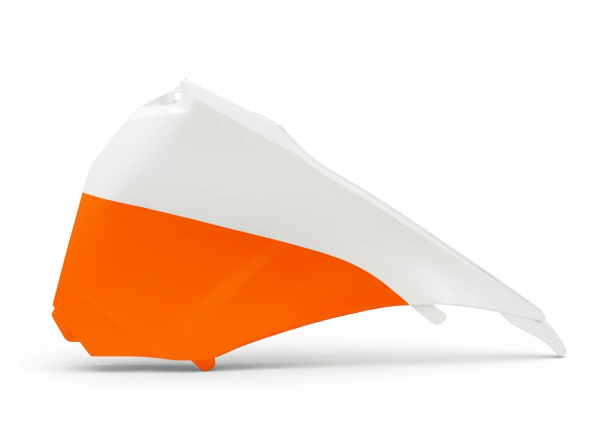 Боковина воздушного фильтра левая SX125 SXF125 450 13 15 # SX250 13 16 # EXC EXCF 14 15 оранжево белая - фото 1