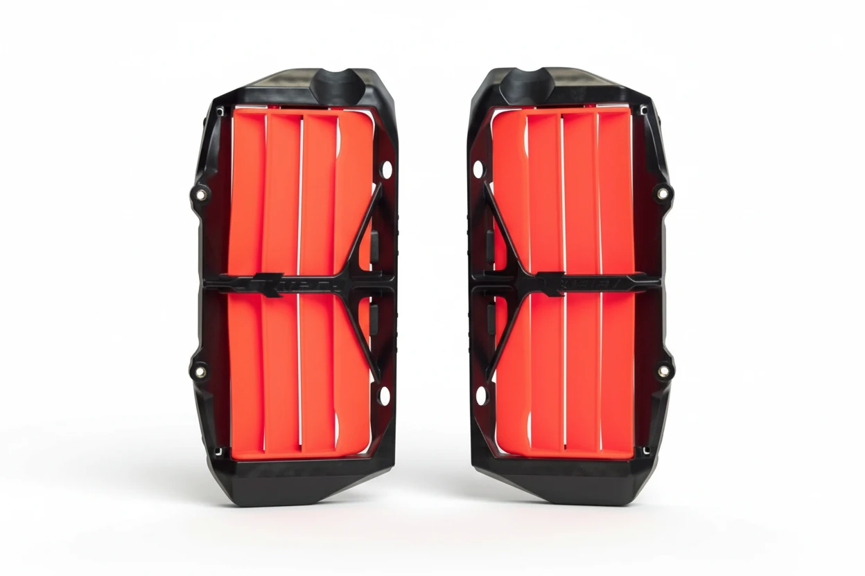 Решетки радиаторов увеличенные оранжевый неон KTM SX SX F 19 22 / EXC EXC F 20 22 - фото 1