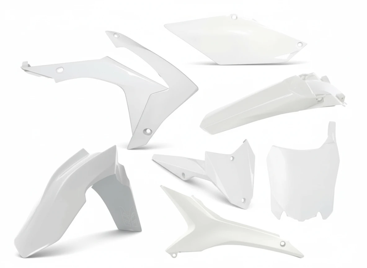 Комплект пластика CRF250R 14 17 # CRF450R 13 16 белый - фото 1