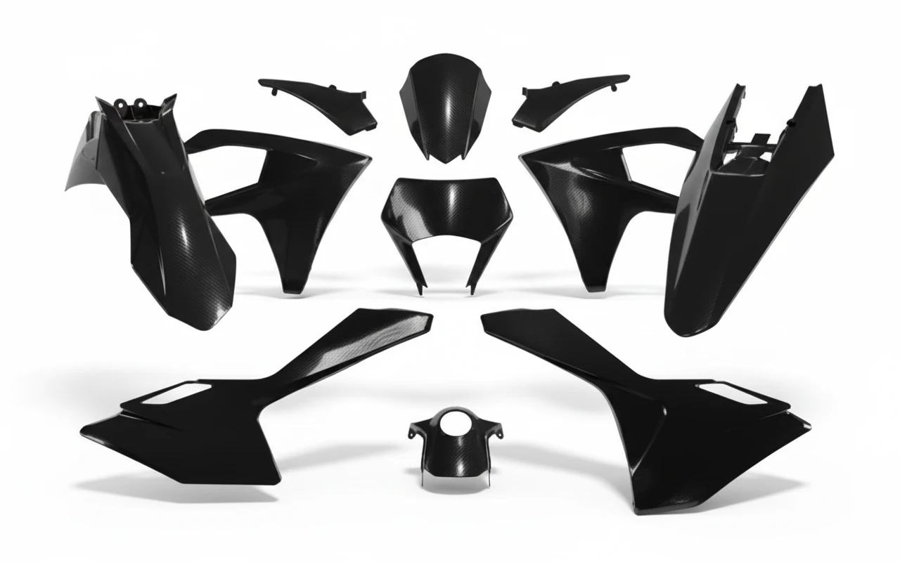 Комплект пластика черный GasGas EC EC F 24 - - фото 1